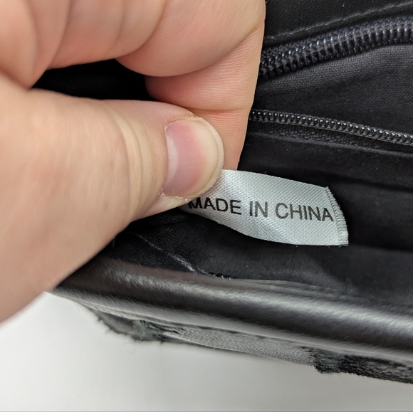 Vintage Black Gold Patchwork Small Leather Shoulder Bag - Picture 7 of 11